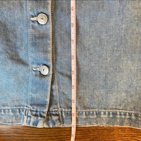 H&M Denim Overall Button Pinafore Dress in Light Wash Size 34/US 4 XS - Picture 11 of 14